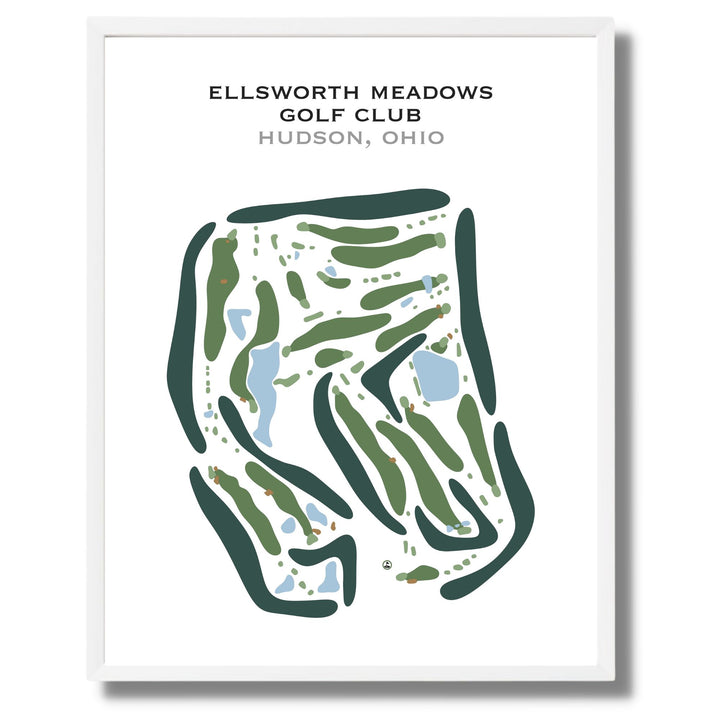 Ellsworth Meadows Golf Club, Hudson, Ohio - Printed Golf Courses