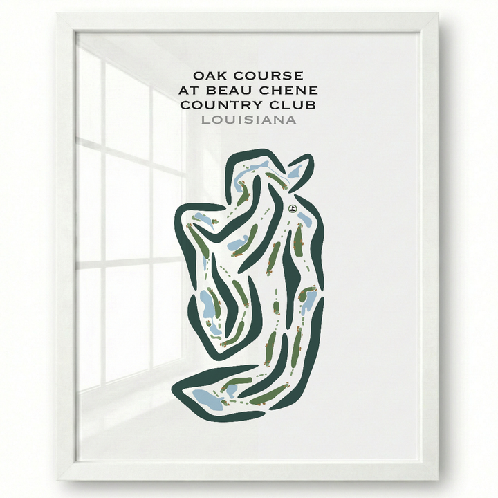 Oak Course at Beau Chene Country Club, Louisiana - Printed Golf Courses