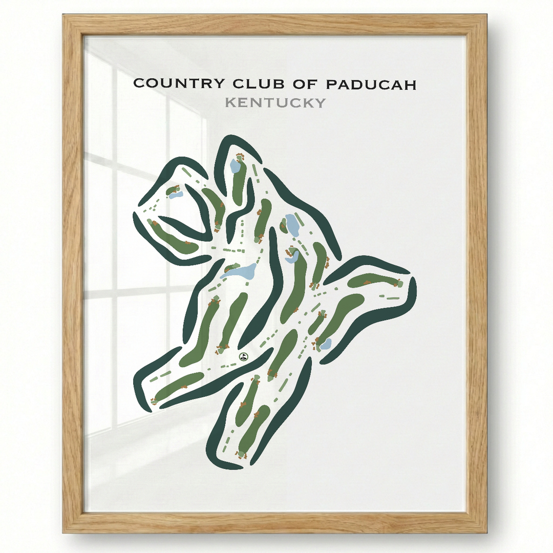 Country Club of Paducah, Kentucky - Printed Golf Courses
