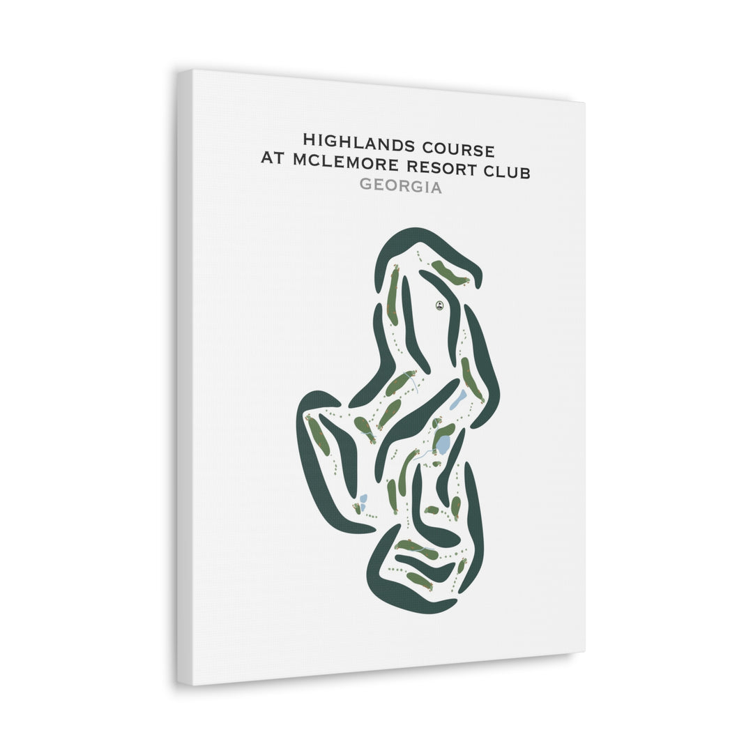 Highlands Course at McLemore Resort Club, Georgia - Printed Golf Courses