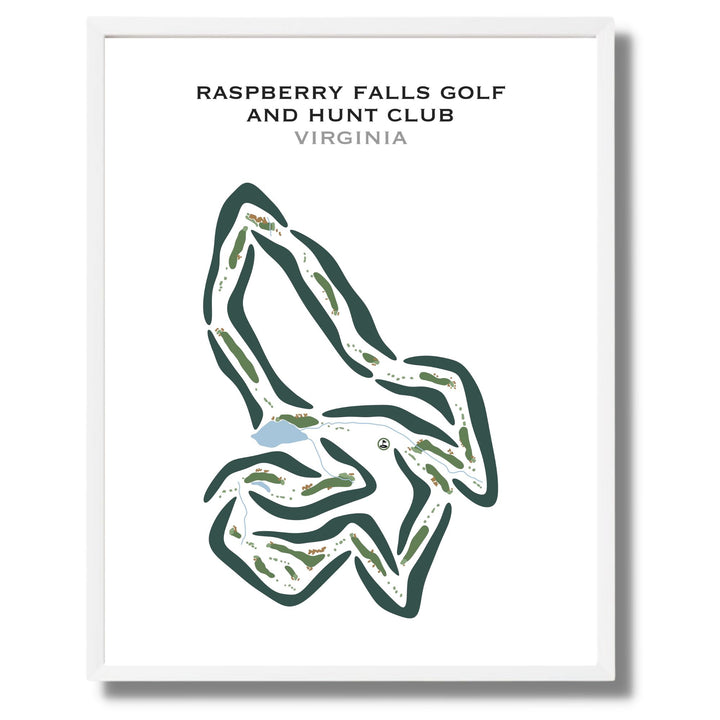 Raspberry Falls Golf & Hunt Club, Virginia - Printed Golf Courses