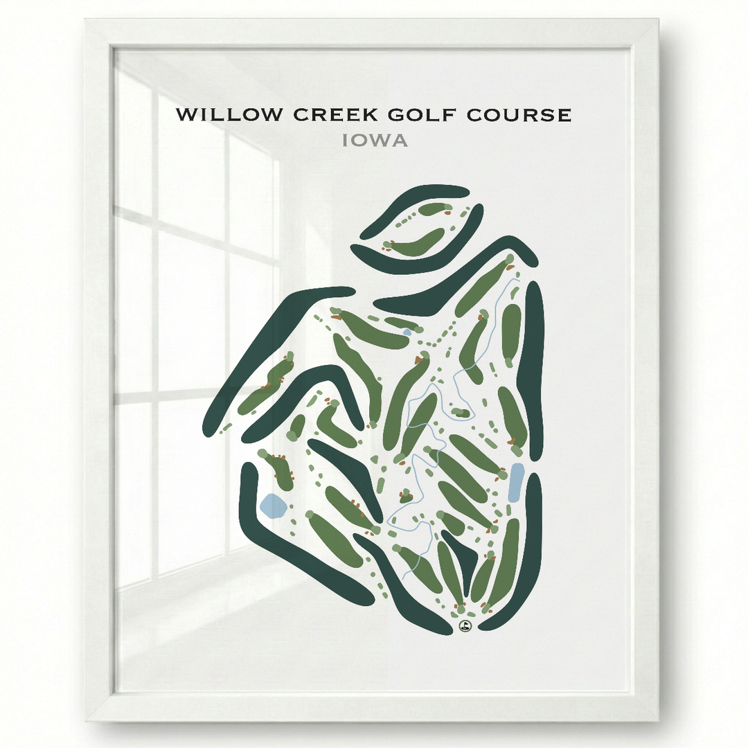 Willow Creek Golf Course, Iowa - Printed Golf Courses