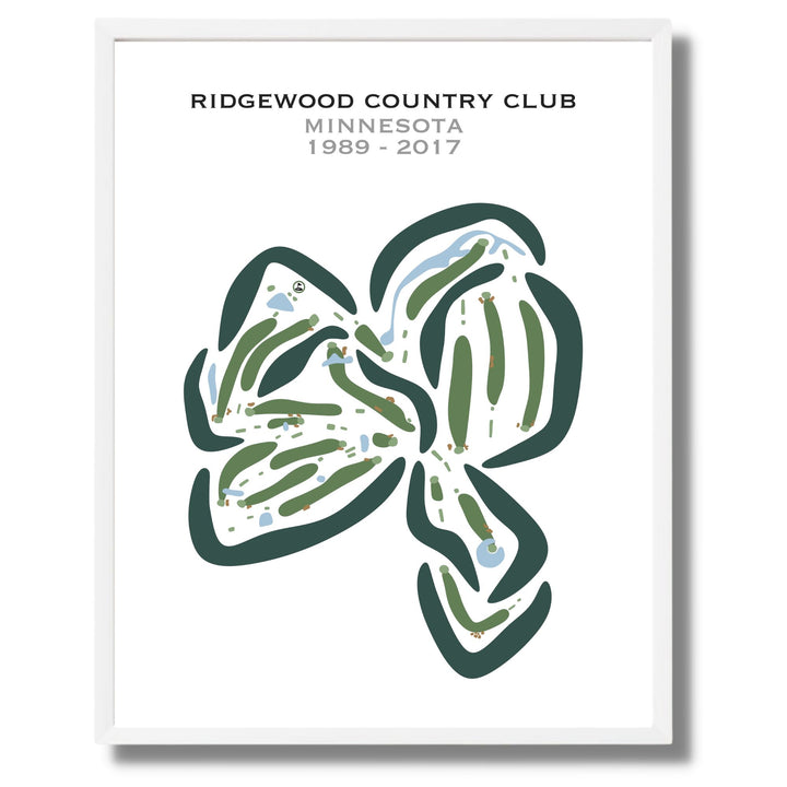 Ridgewood Country Club, Minnesota (1989-2017) - Printed Golf Courses