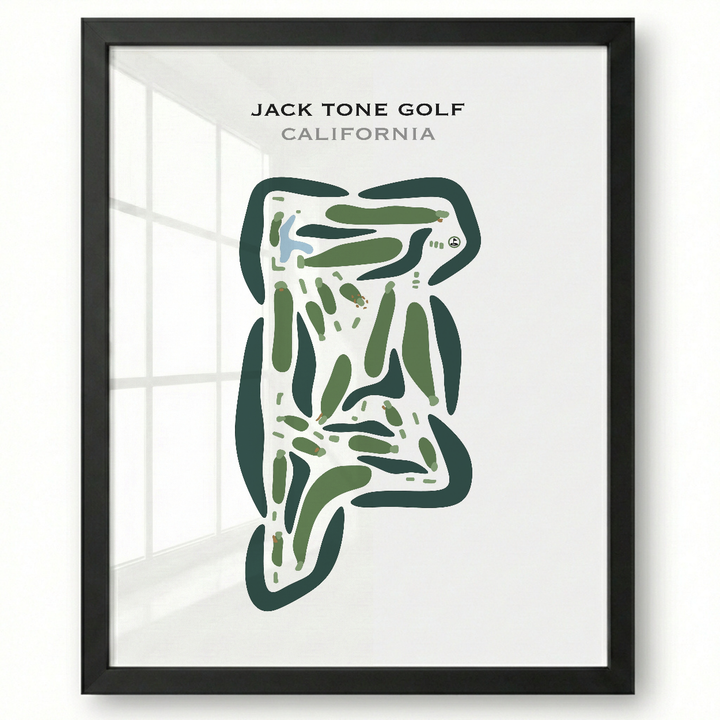 Jack Tone Golf, California - Printed Golf Courses