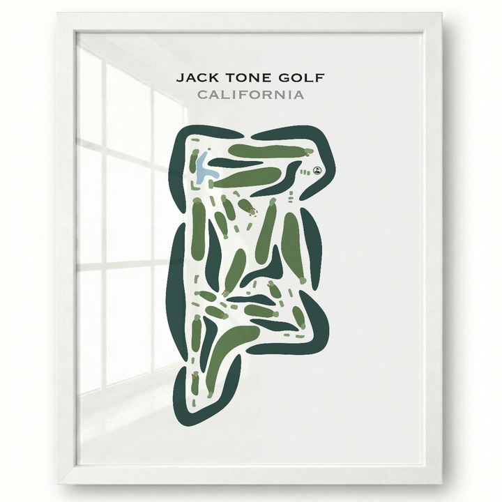 Jack Tone Golf, California - Printed Golf Courses