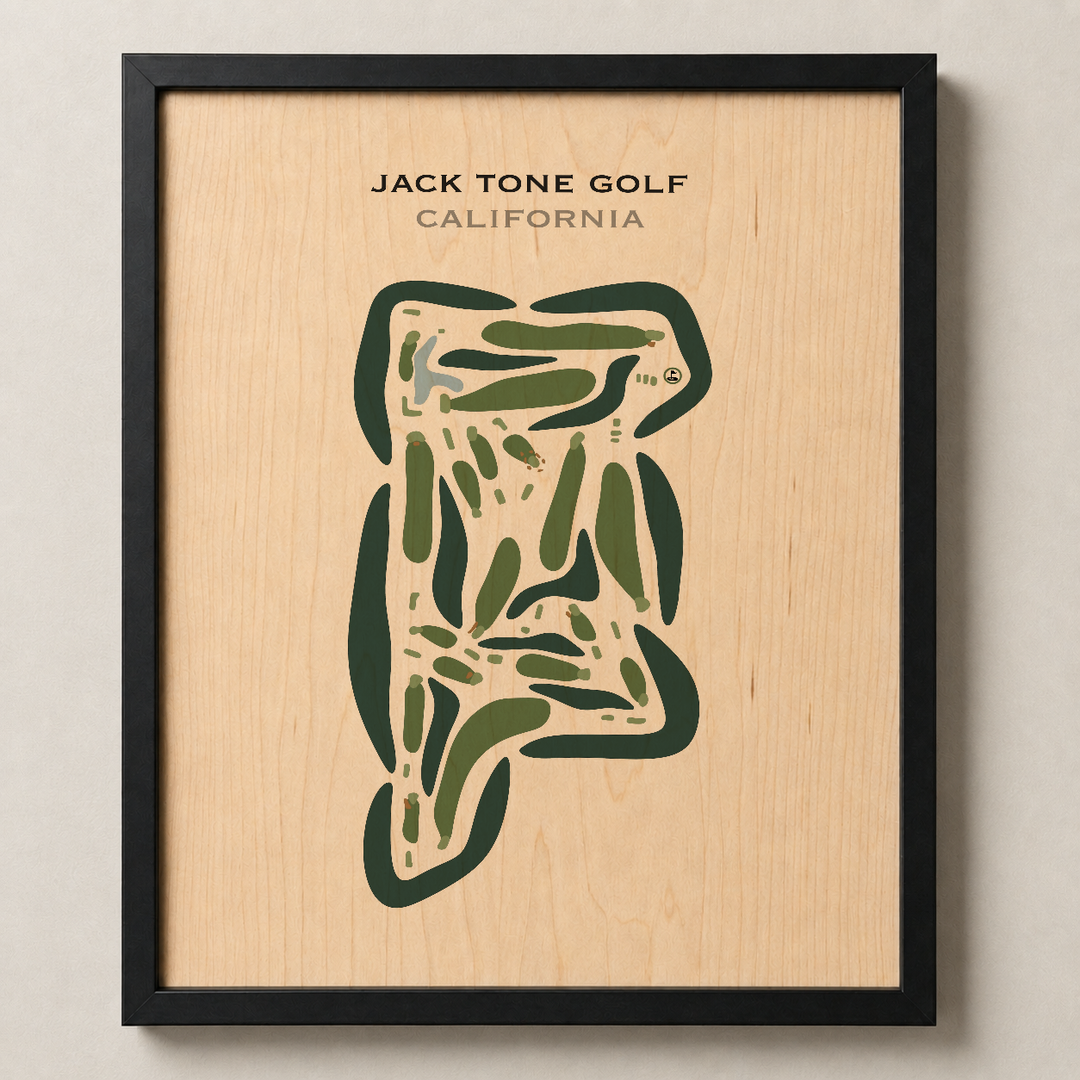Jack Tone Golf, California - Printed Golf Courses