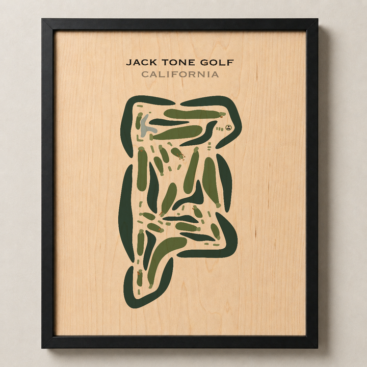 Jack Tone Golf, California - Printed Golf Courses