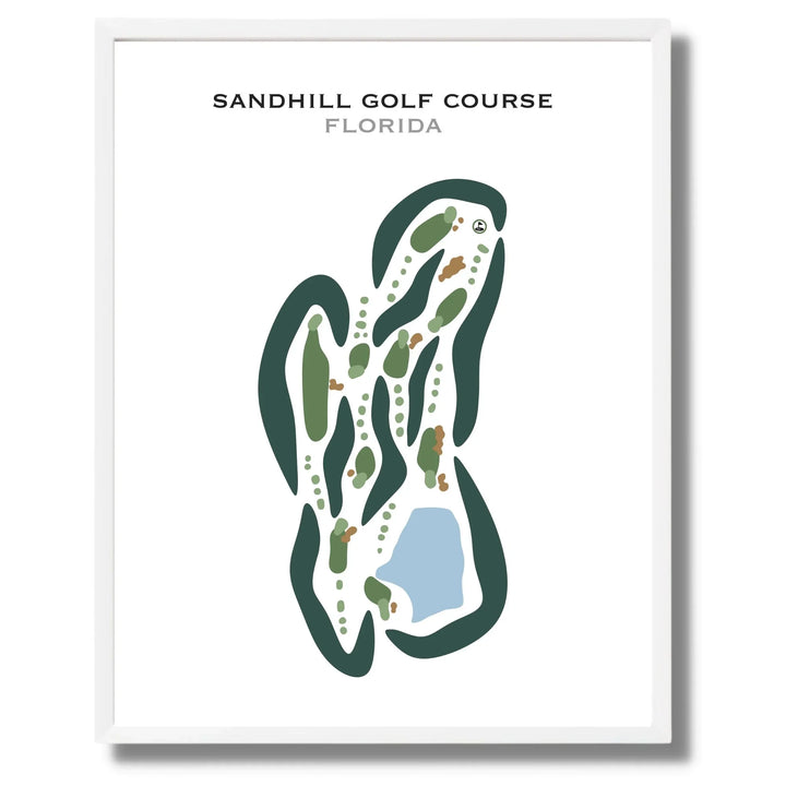 Sandhill Golf Course, Florida - Printed Golf Courses