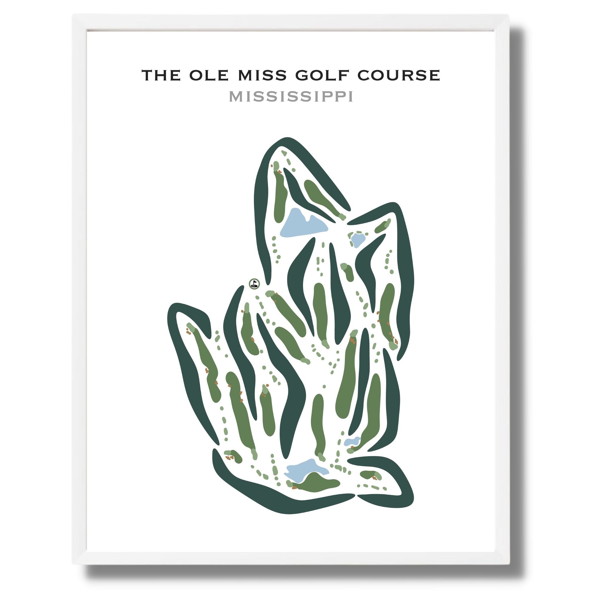 Buy the best printed golf course The Ole Miss Golf Course, Mississippi