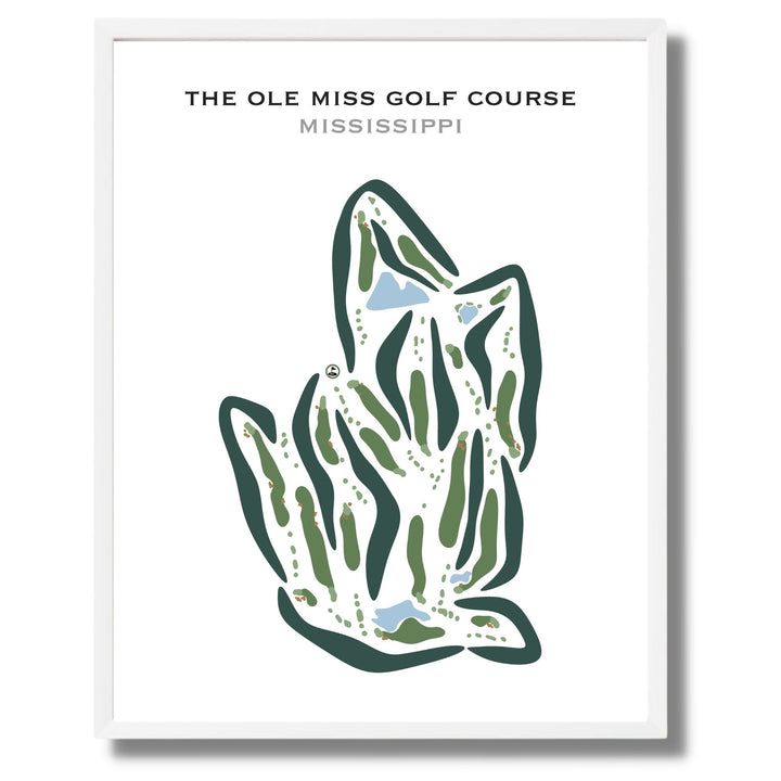 The Ole Miss Golf Course, Mississippi - Printed Golf Course