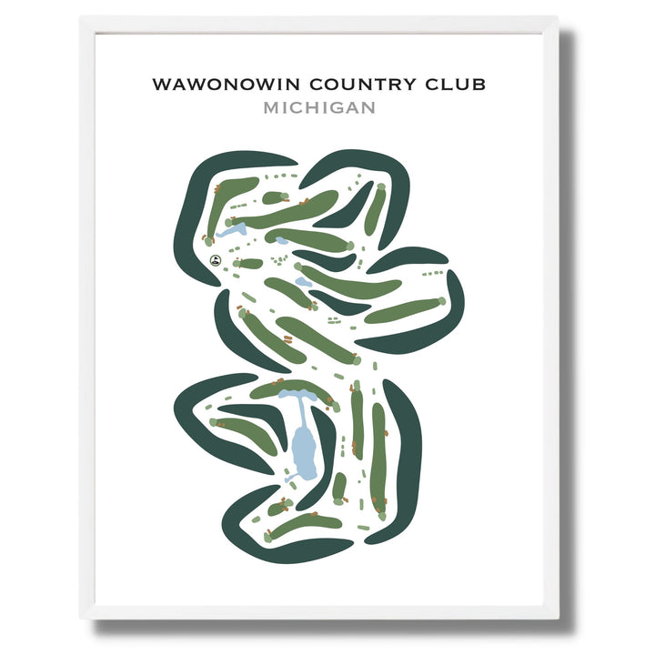 Wawonowin Country Club, Michigan - Printed Golf Courses