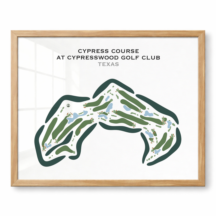 Cypress Course at Cypresswood Golf Club, Texas - Printed Golf Courses