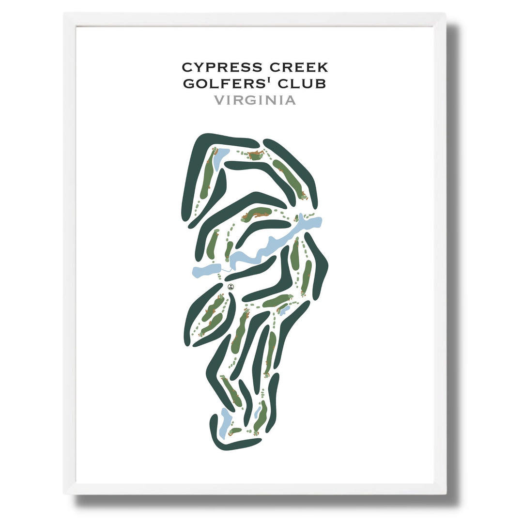 Cypress Creek Golfers' Club, Virginia - Printed Golf Courses