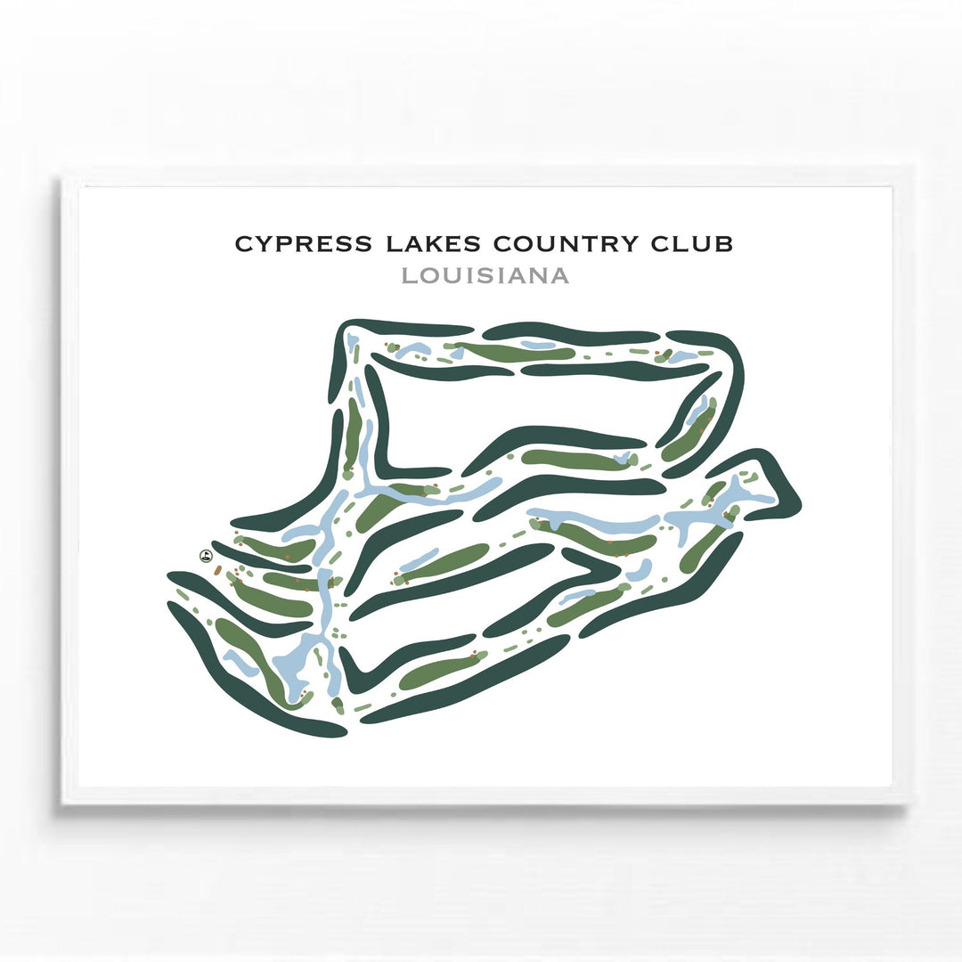 Cypress Lakes Country Club, Louisiana - Printed Golf Course