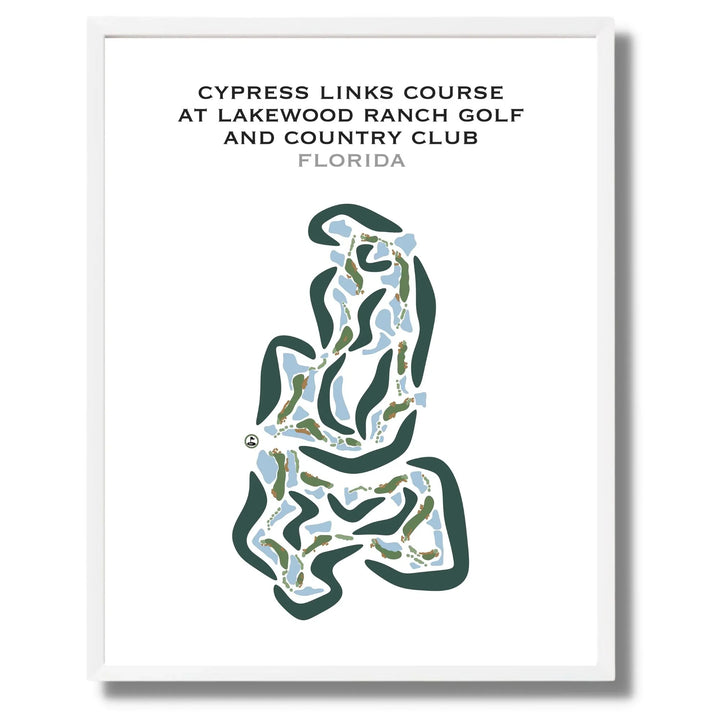 Cypress Links Course at Lakewood Ranch Golf & Country Club, Florida - Printed Golf Courses