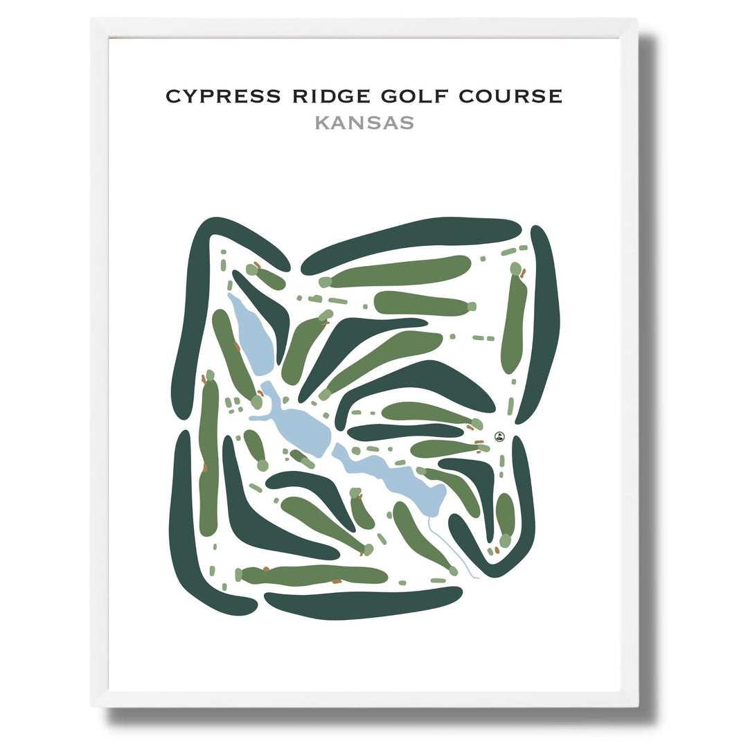 Cypress Ridge Golf Course, Kansas - Printed Golf Courses