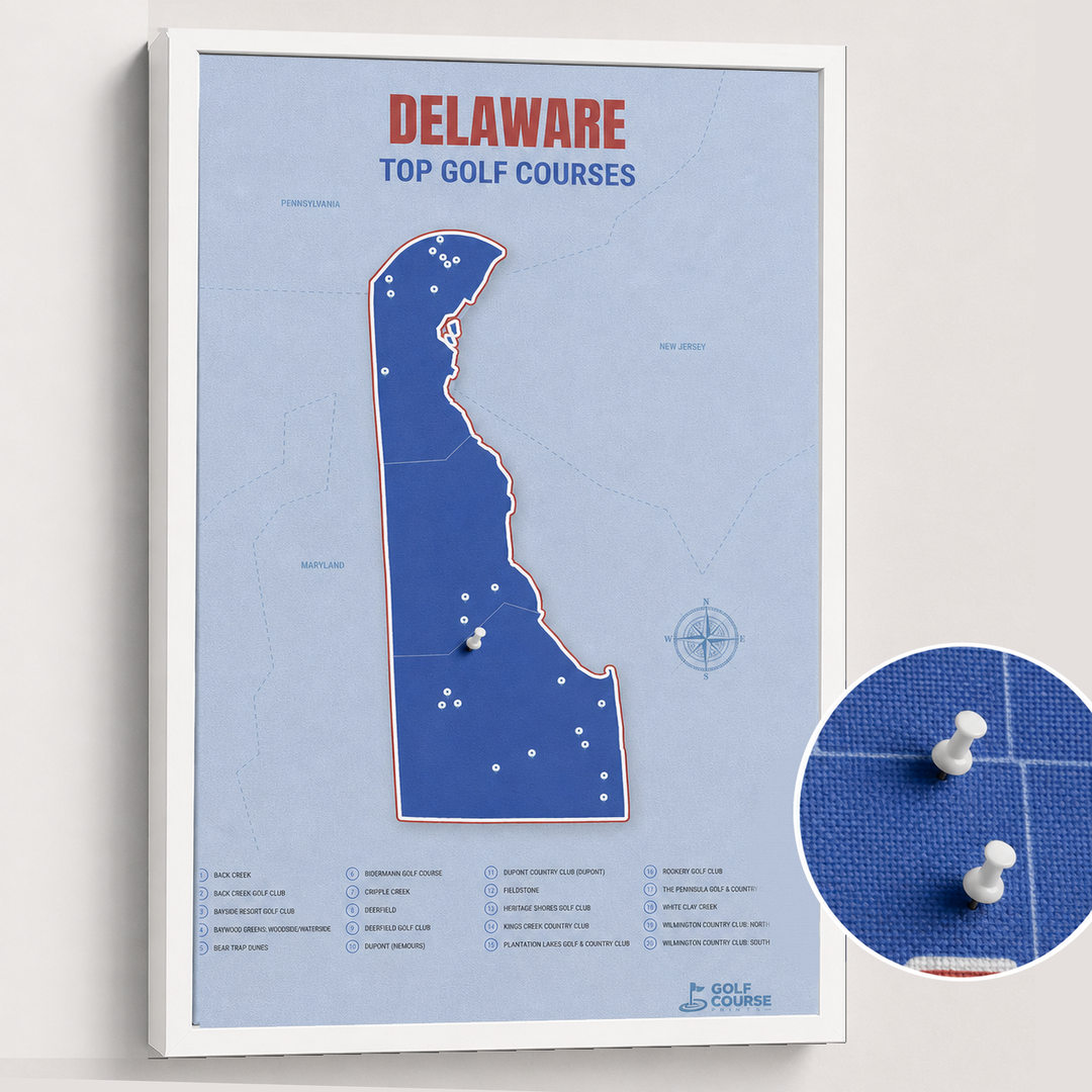 Map of Delaware Golf Courses