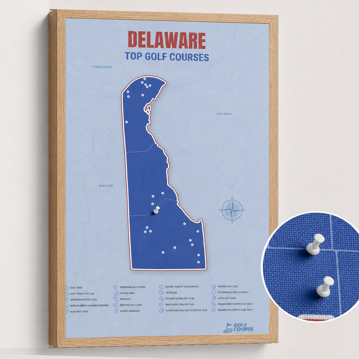 Map of Delaware Golf Courses