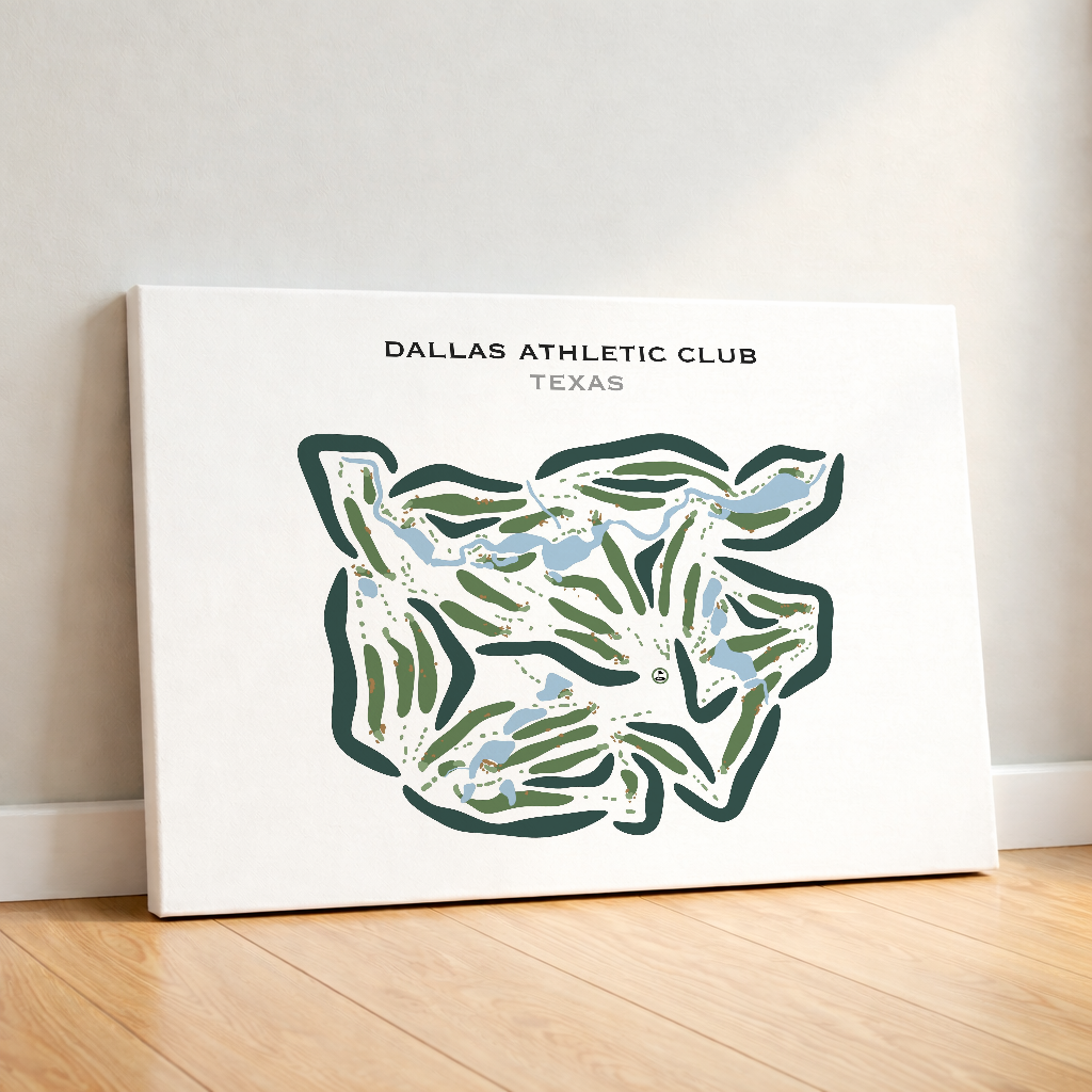 Dallas Athletic Club, Texas - Printed Golf Courses