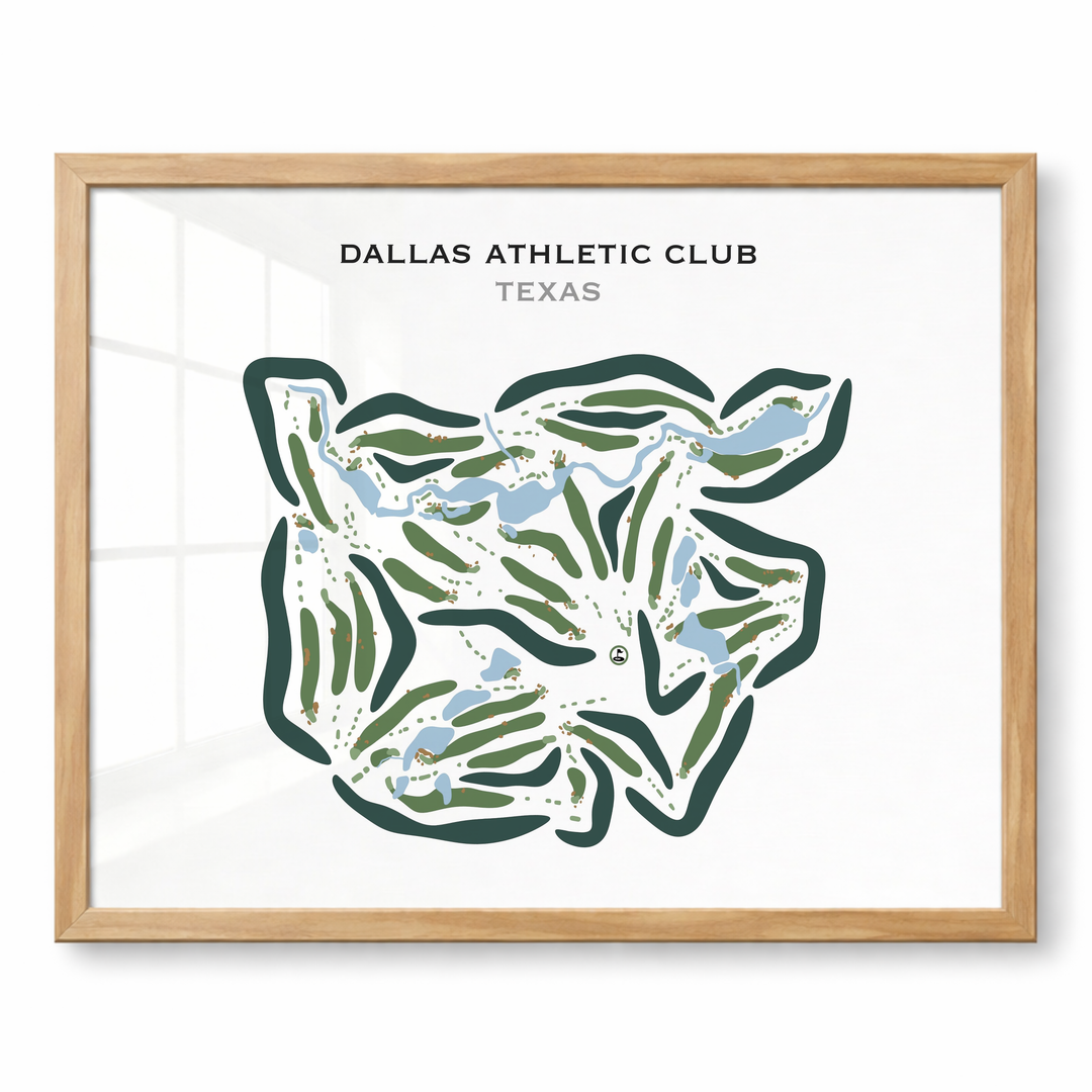 Dallas Athletic Club, Texas - Printed Golf Courses