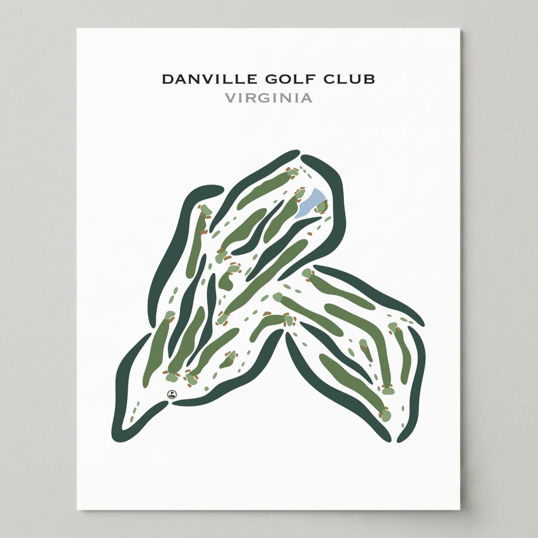 Danville Golf Club, Virginia - Printed Golf Courses