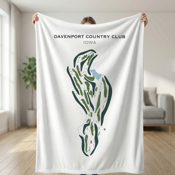 Davenport Country Club, Iowa - Printed Golf Course