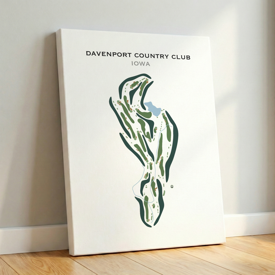 Davenport Country Club, Iowa - Printed Golf Course