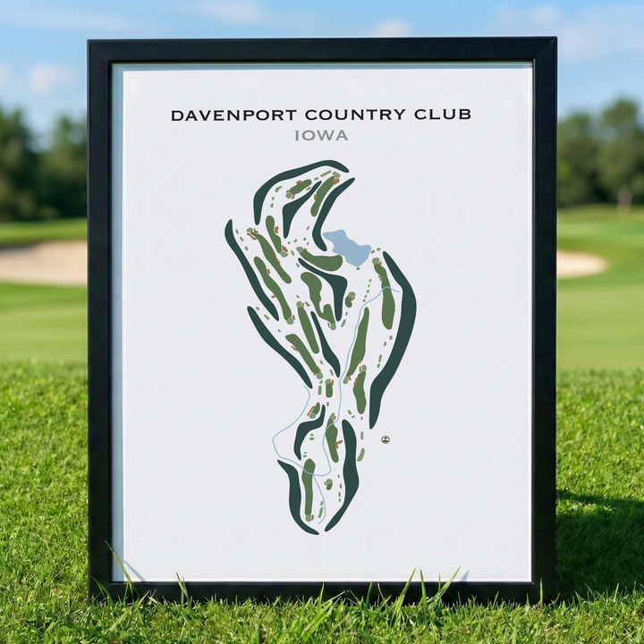 Davenport Country Club, Iowa - Printed Golf Course