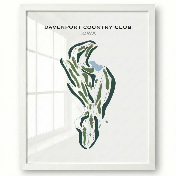 Davenport Country Club, Iowa - Printed Golf Course