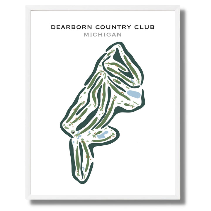 Dearborn Country Club Golf Course, Michigan - Printed Golf Courses