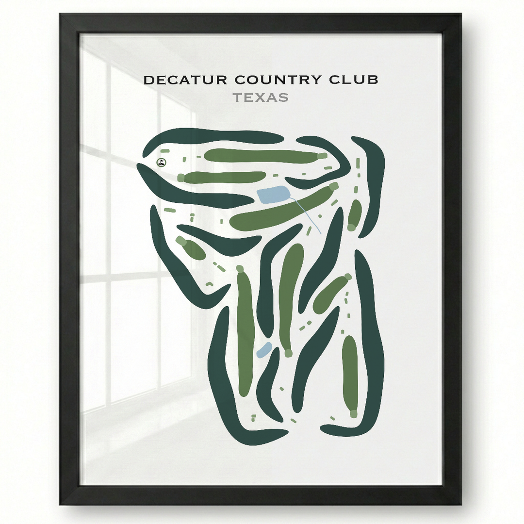Decatur Country Club, Texas - Printed Golf Courses