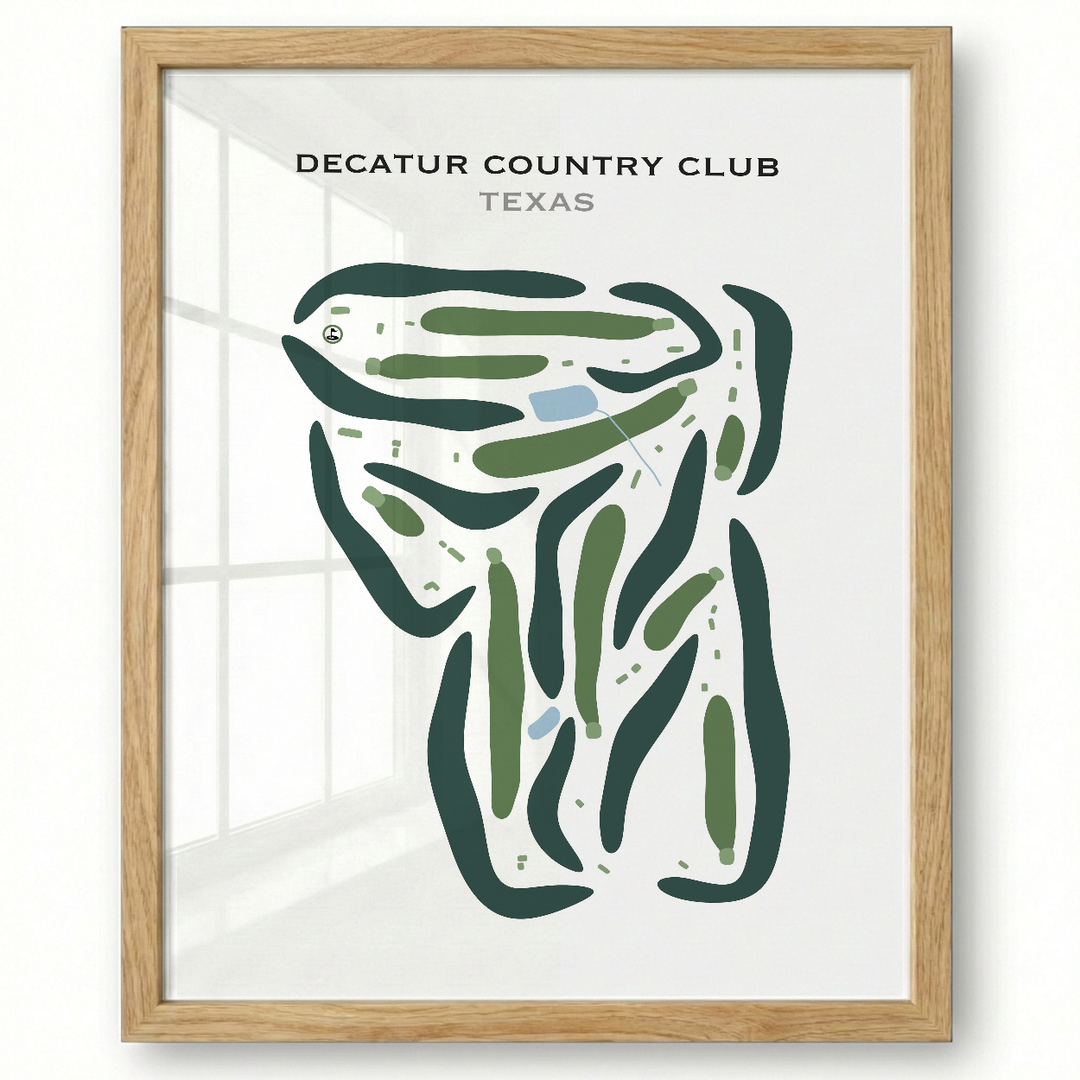 Decatur Country Club, Texas - Printed Golf Courses