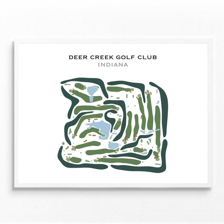 Deer Creek Golf Club, Indiana - Printed Golf Courses