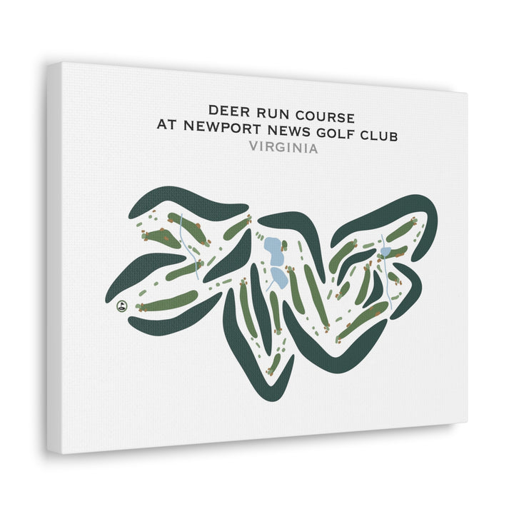 Deer Run Course at Newport News Golf Club, Virginia - Printed Golf Courses