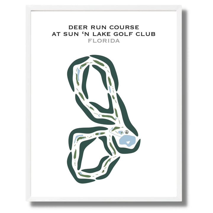 Deer Run Course at Sun 'N Lake Golf Club, Florida - Printed Golf Courses