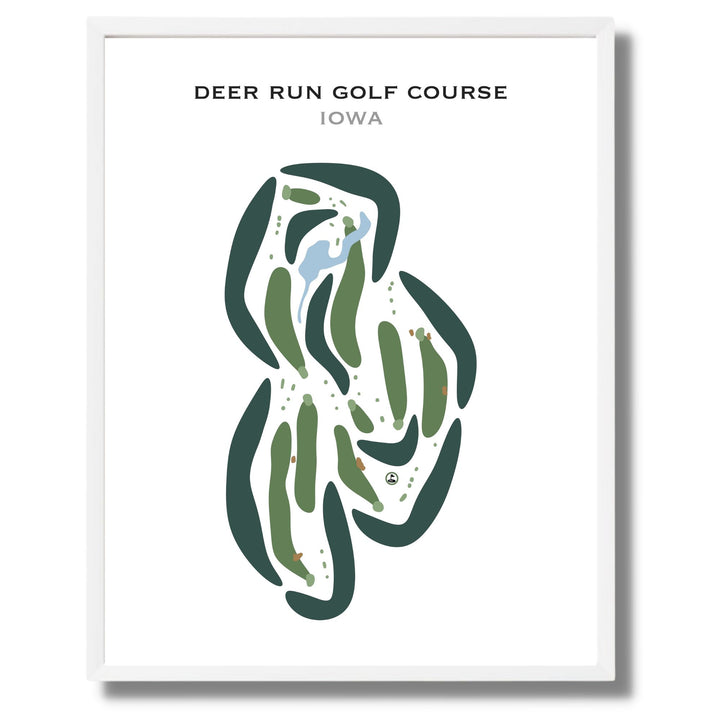 Deer Run Golf Course, Iowa - Printed Golf Courses