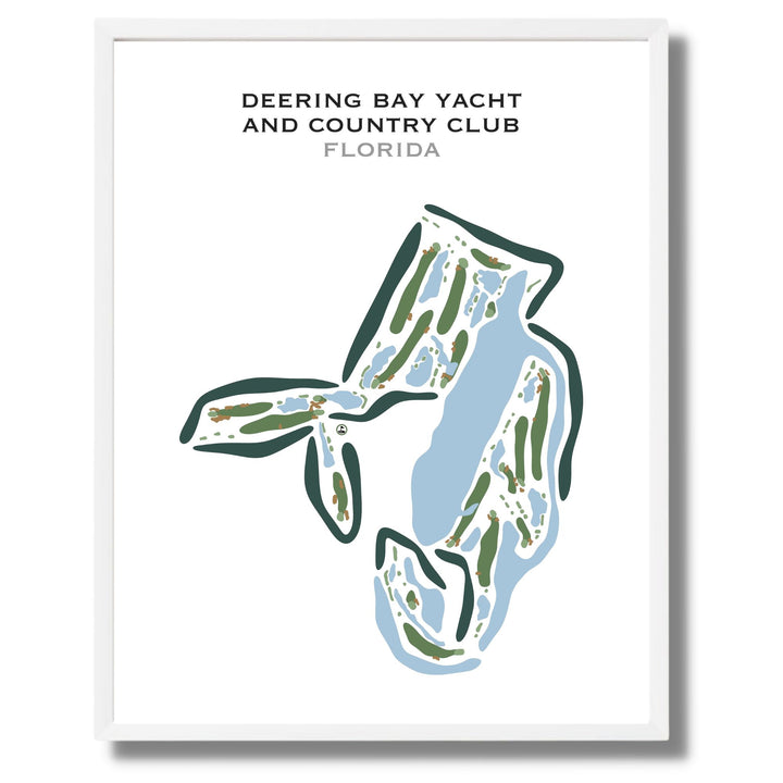 Deering Bay Yacht & Country Club, Florida - Printed Golf Courses