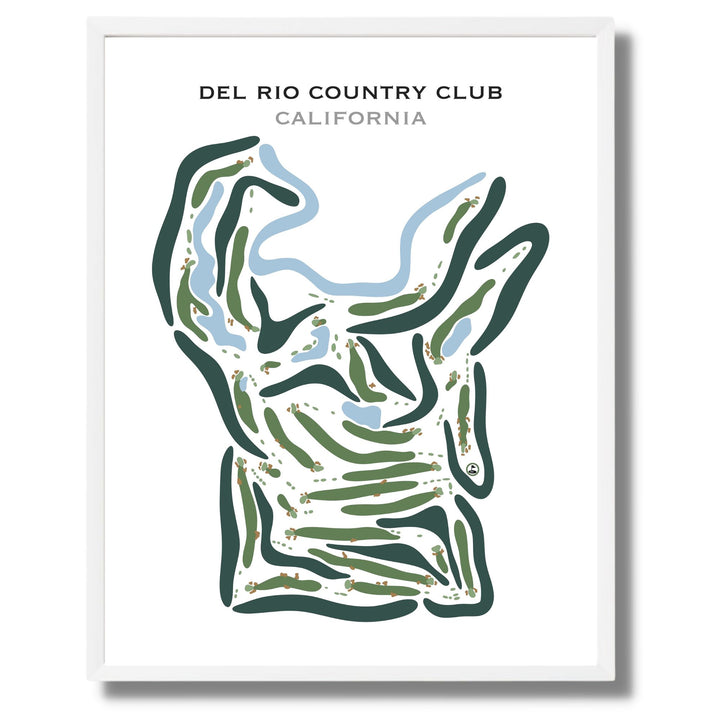 Del Rio Country Club, Modesto, California - Printed Golf Course