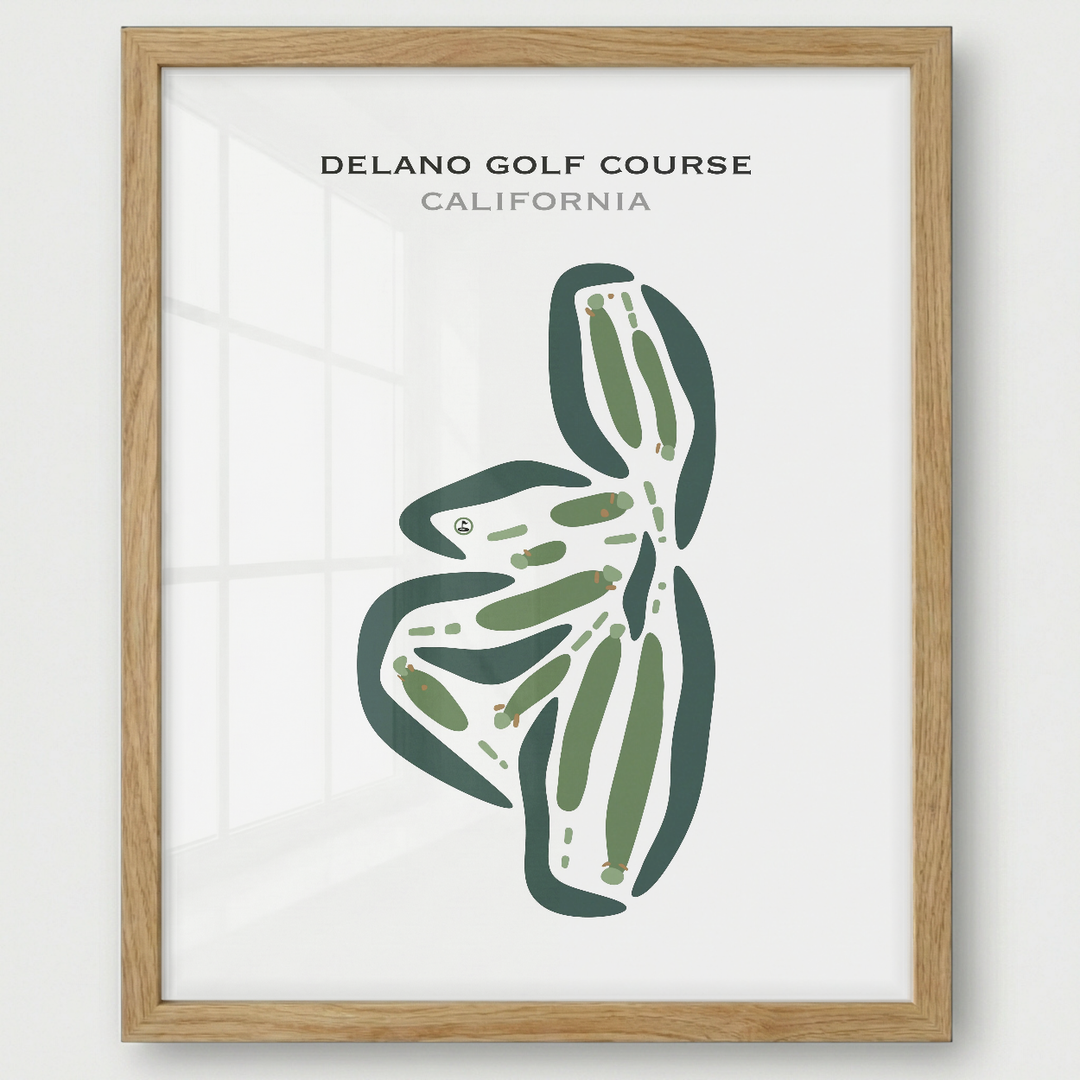 Delano Golf Course, California - Printed Golf Courses
