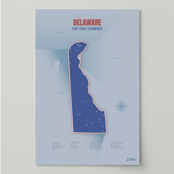 Map of Delaware Golf Courses
