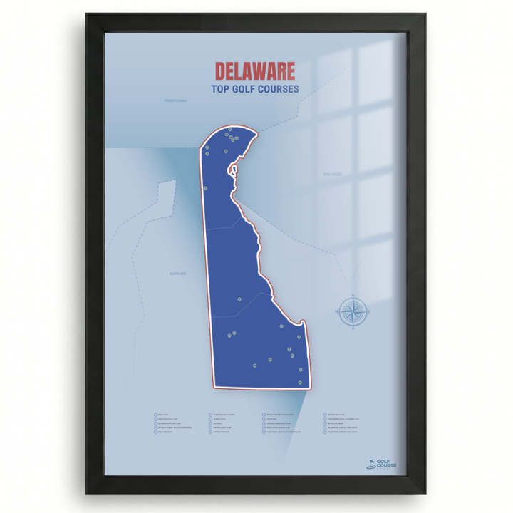 Map of Delaware Golf Courses