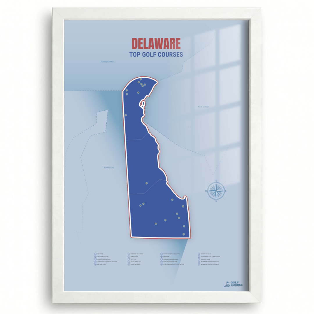 Map of Delaware Golf Courses