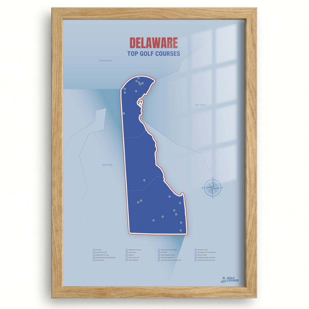 Map of Delaware Golf Courses
