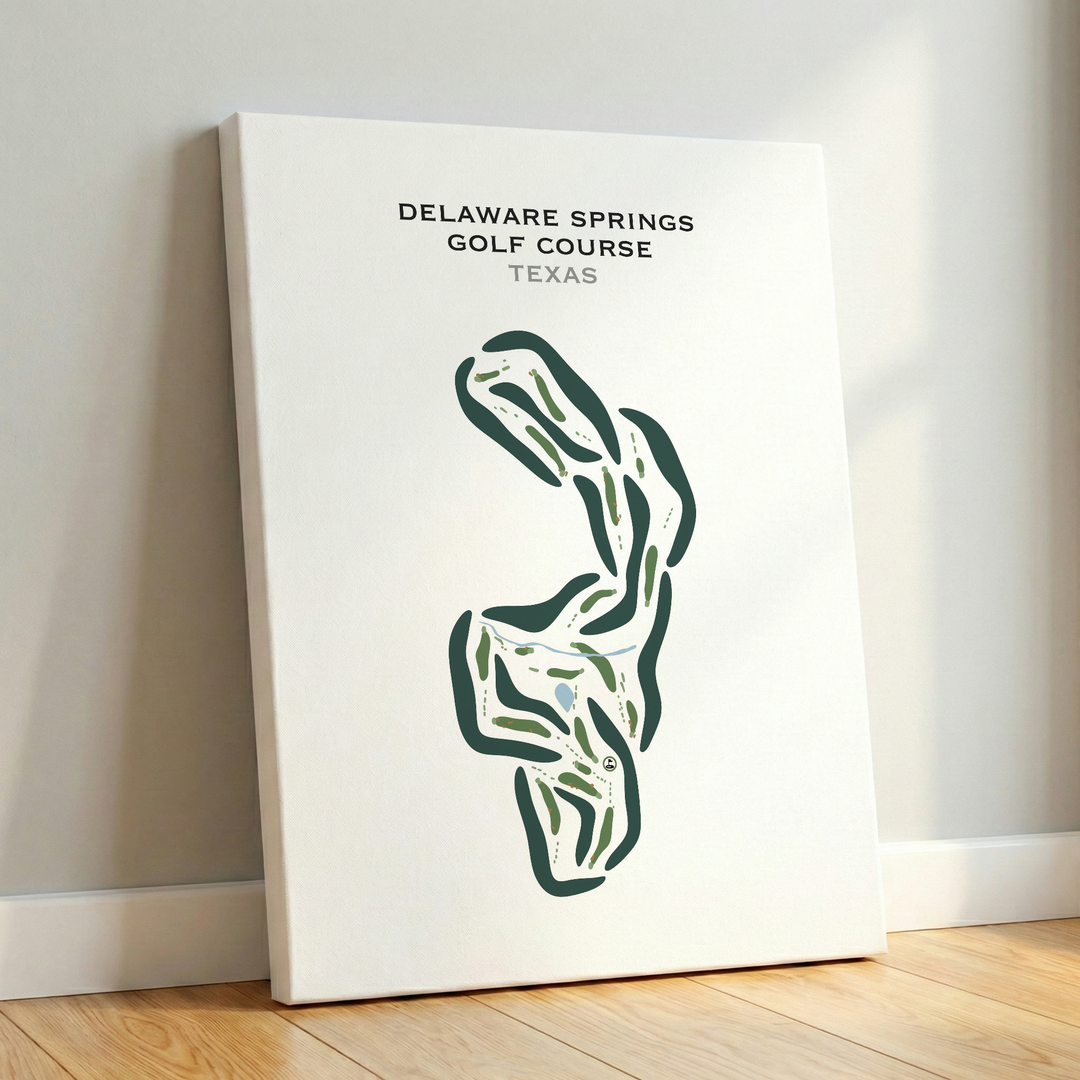 Delaware Springs Golf Course, Texas - Printed Golf Course