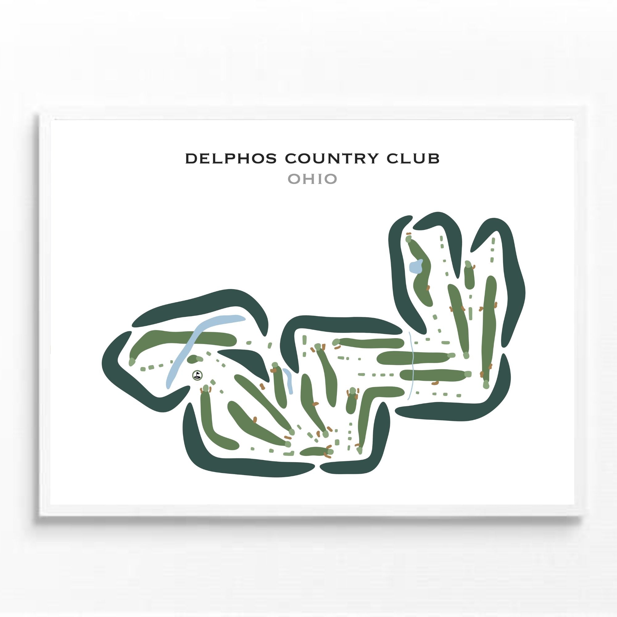 Buy the best printed golf course Delphos Country Club, Ohio