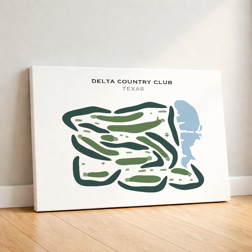 Delta Country Club, Texas - Printed Golf Courses