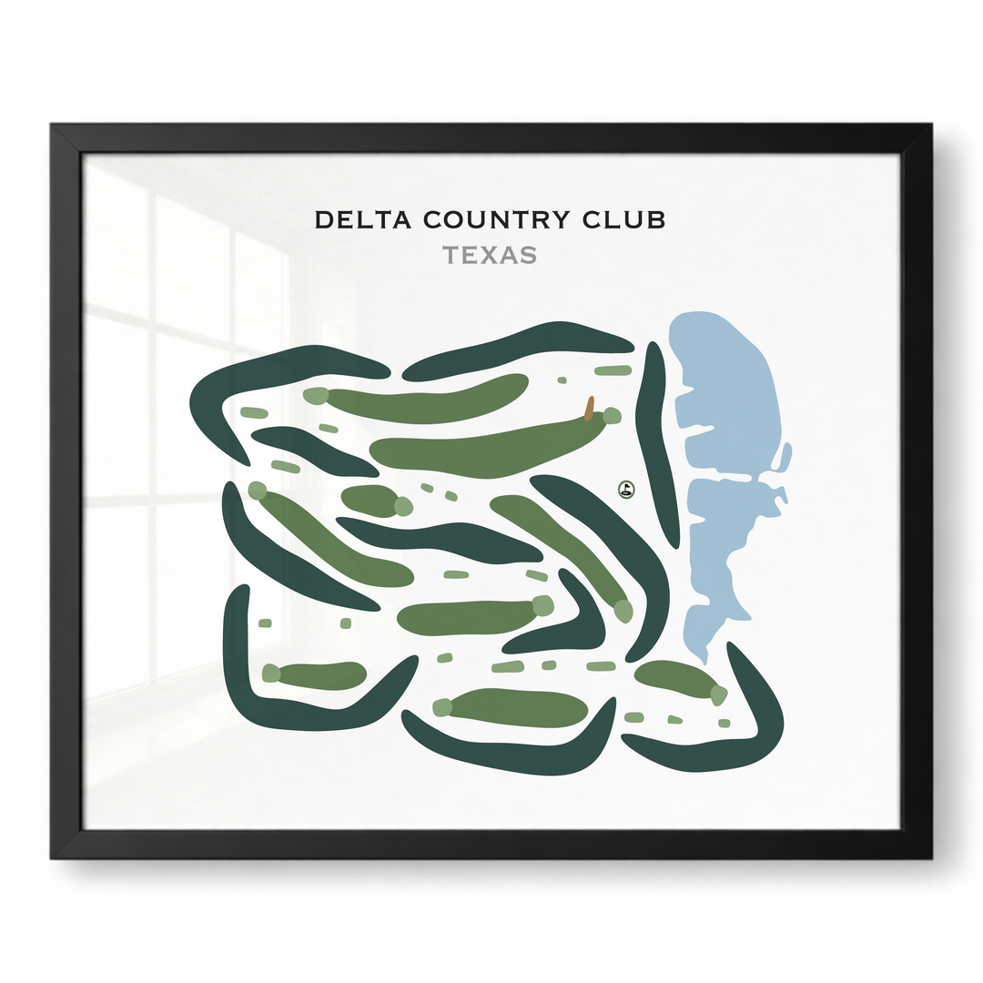 Delta Country Club, Texas - Printed Golf Courses