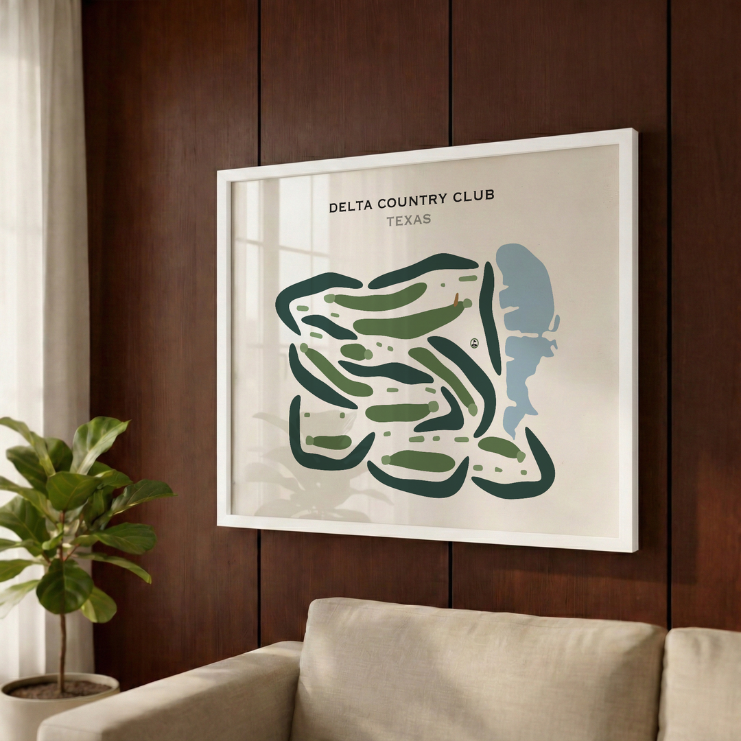 Delta Country Club, Texas - Printed Golf Courses