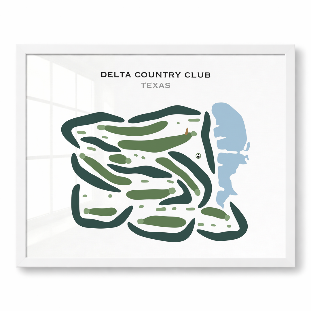 Delta Country Club, Texas - Printed Golf Courses