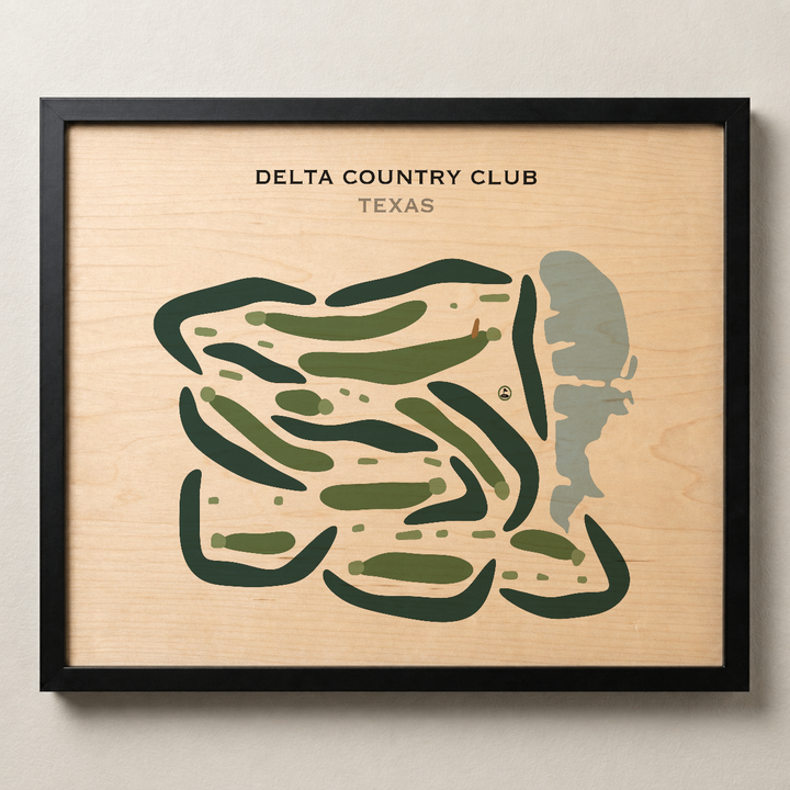 Delta Country Club, Texas - Printed Golf Courses